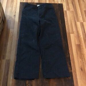 High Rise Wide Leg Black Khakis